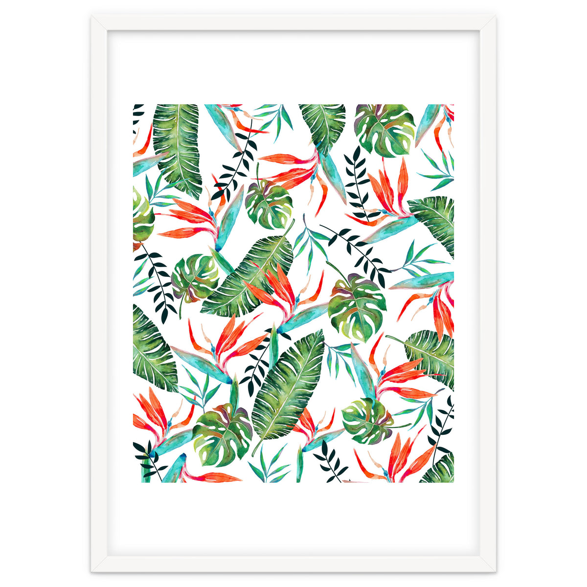 A New Paradise #Bird of paradise painted tropical art & pattern