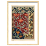 The poppy, Papaver somniferum, in stained glass, wallpaper, fabric and tile patterns. Lithograph ... thumbnail