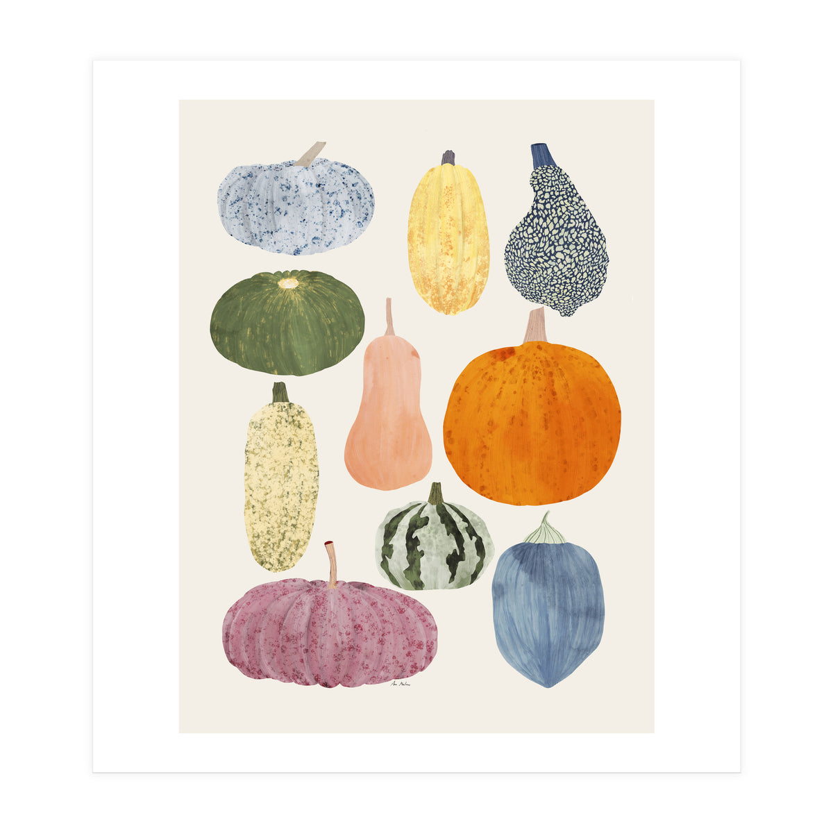 Still Life Of Pumpkins (Print Only)