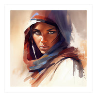 Watercolor Tuareg Woman #10 (Print Only)