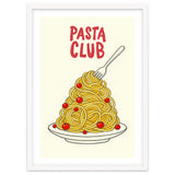 Pasta Club Illustration, Spaghetti and Tomatoes Art Print for Kitchen Wall Decor thumbnail