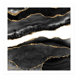 Black & Gold Agate Texture 08  (Print Only) thumbnail