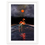 Flamingo and Red Moon thumbnail