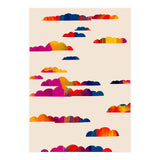Totem Clouds, Colorful Sky Vibrant Eclectic Bohemian, Abstract Positivity Good Vibes Boho Contemporary Modern Painting (Print Only) thumbnail