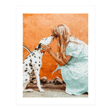 Pet Bound | Dalmatian Dog Lover Friendship Companion | Modern Bohemian Woman Puppy Animals Love (Print Only) thumbnail