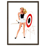 Pinup Girl Posing With Target thumbnail