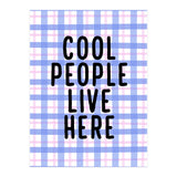 Cool People Live Here, Fun Playful Quote Print for Bright Happy Home Decor (Print Only) thumbnail