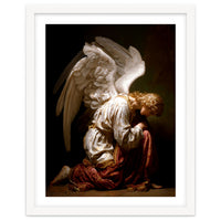 Kneeling Down Angel Renaissance inspired Religious Art