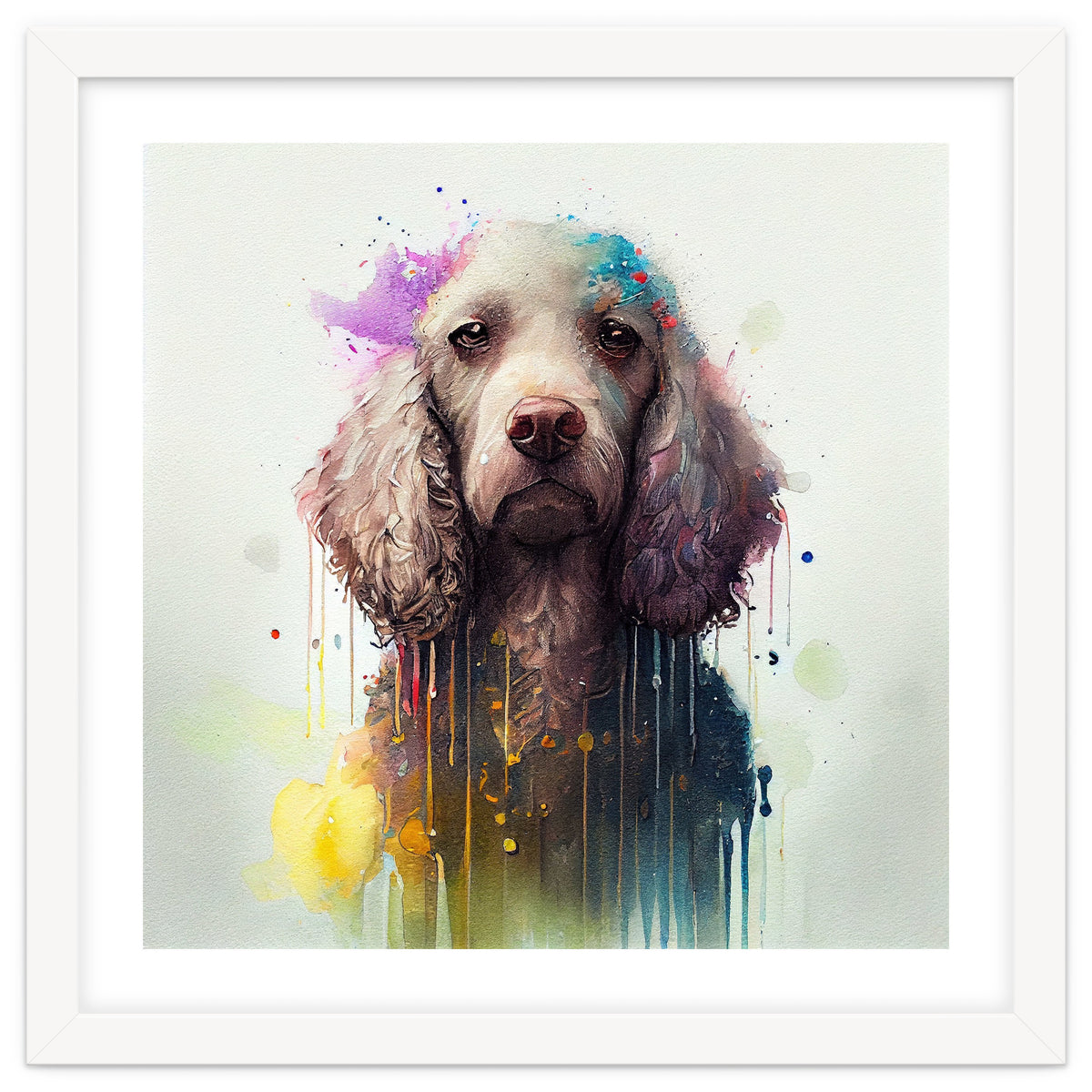 Watercolor Poodle Dog