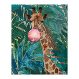 Giraffe blowing a bubble in the jungle (Print Only) thumbnail