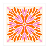 Symmetry Petals - pink and orange (Print Only) thumbnail