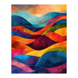 Abstract Rainbow Mountain Landscape (Print Only) thumbnail