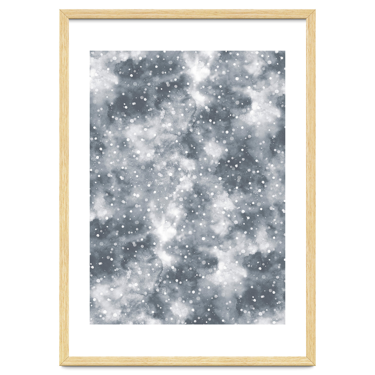 Abstract Winter Foggy Snow Gray White