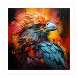 Vibrant Eagle Portrait Abstract Colorful Splatter Art (Print Only) thumbnail