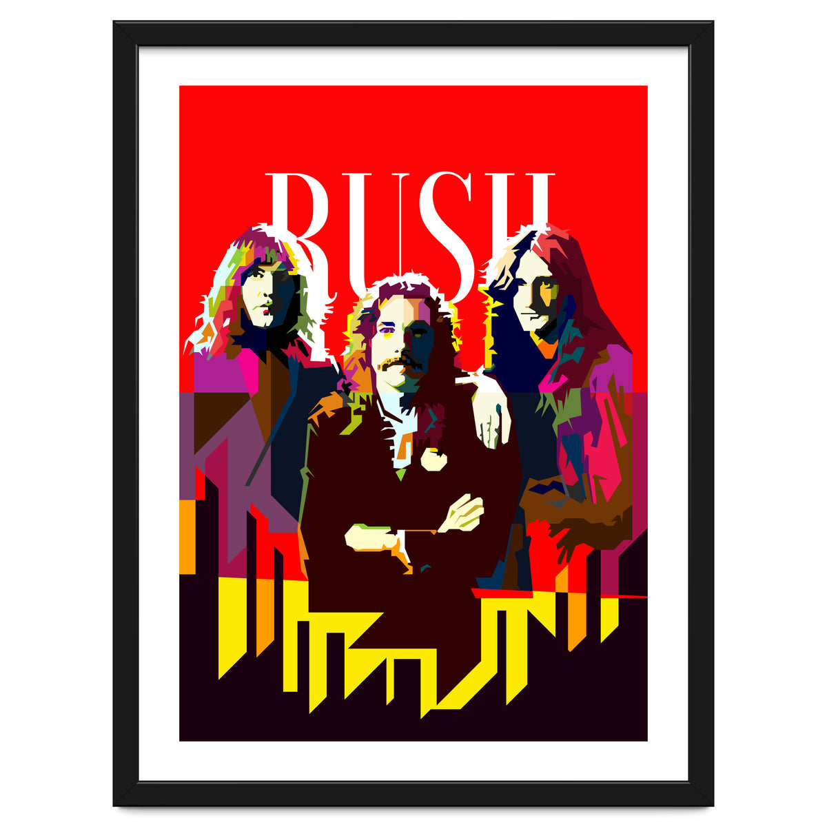 Rush Progressive Rock Pop Art WPAP