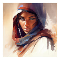 Watercolor Tuareg Woman #10 (Print Only)