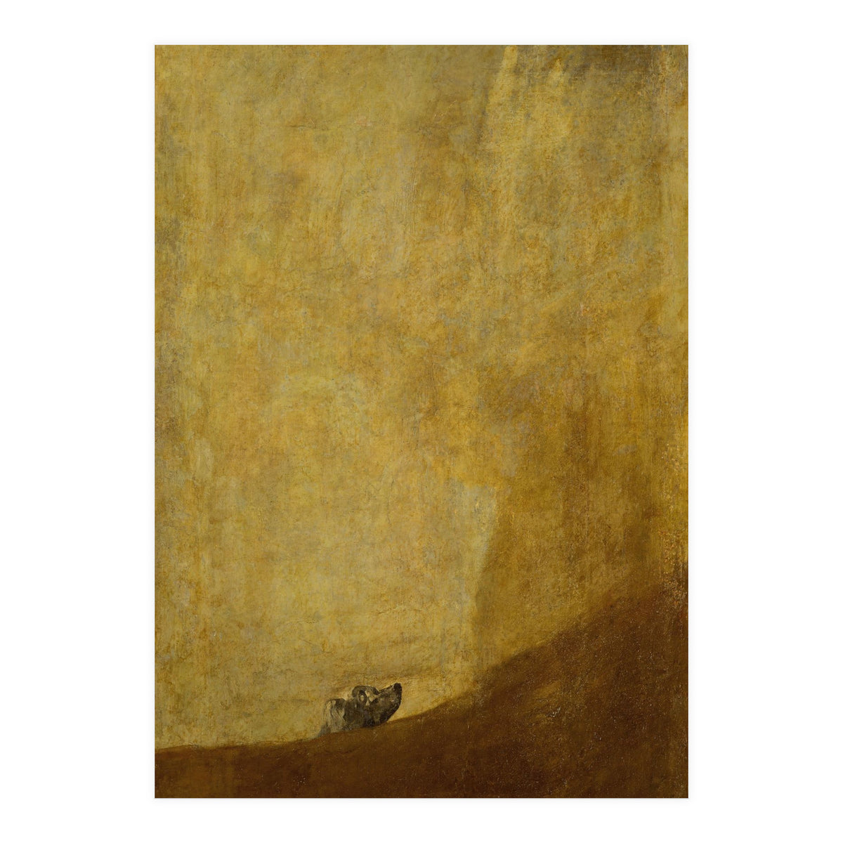 Dog, half submerged. One of the &quot; from the Quinta del Sordo, Goya's house.1819-1823. (Print Only)