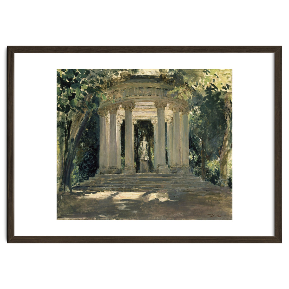 THE VILLA ADRIANA OF TIVOLI (ROME) - 1926 - OIL ON CANVAS - 0.60 X 0.70 M.