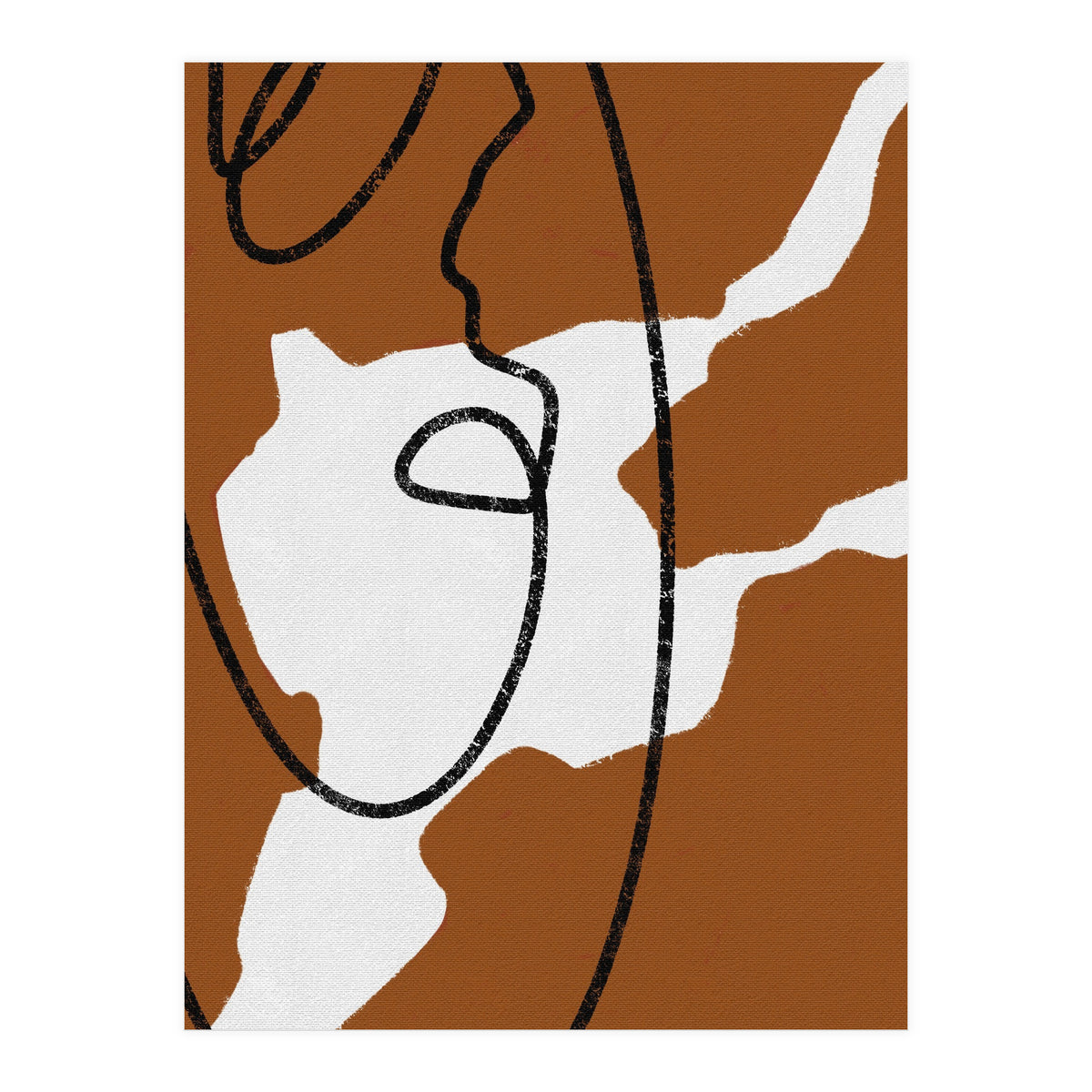 Abstract Brown and Black Lines (Print Only)