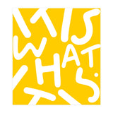 It Is What It Is. Typography Funky Quote Saying Words, Minimal Positivity Bright Yellow, Fun Quirky Eclectic Bohemian Contemporary Modern (Print Only) thumbnail