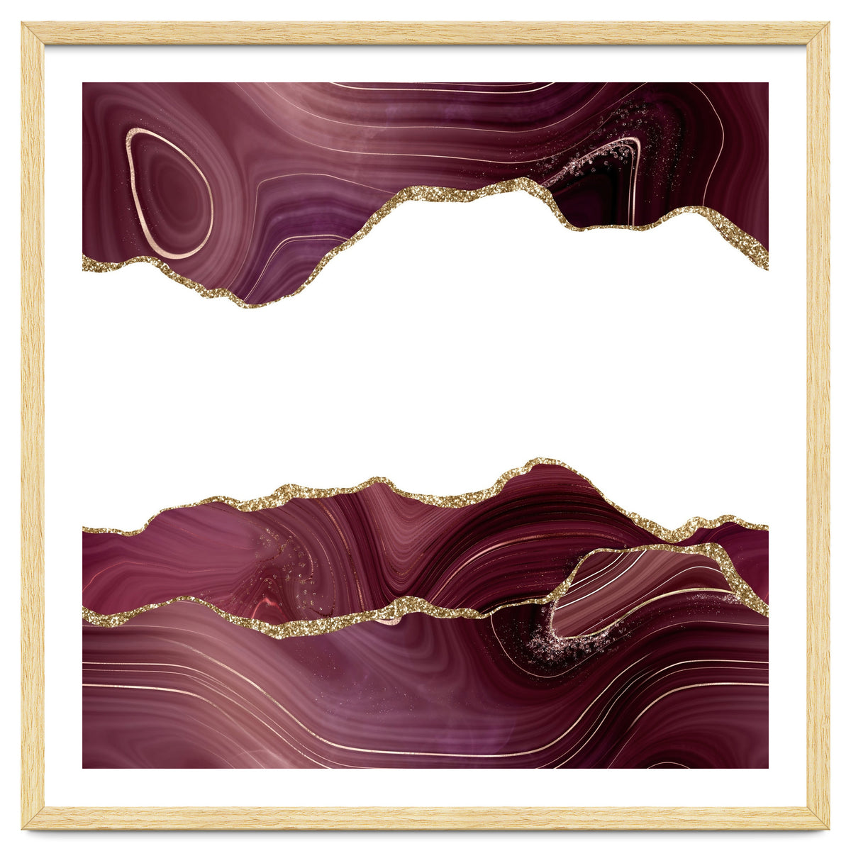 Burgundy & Gold Glitter Agate Texture 07