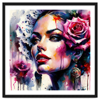 Rose Mantilla Flamenco Portrait