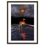 Flamingo and Red Moon thumbnail