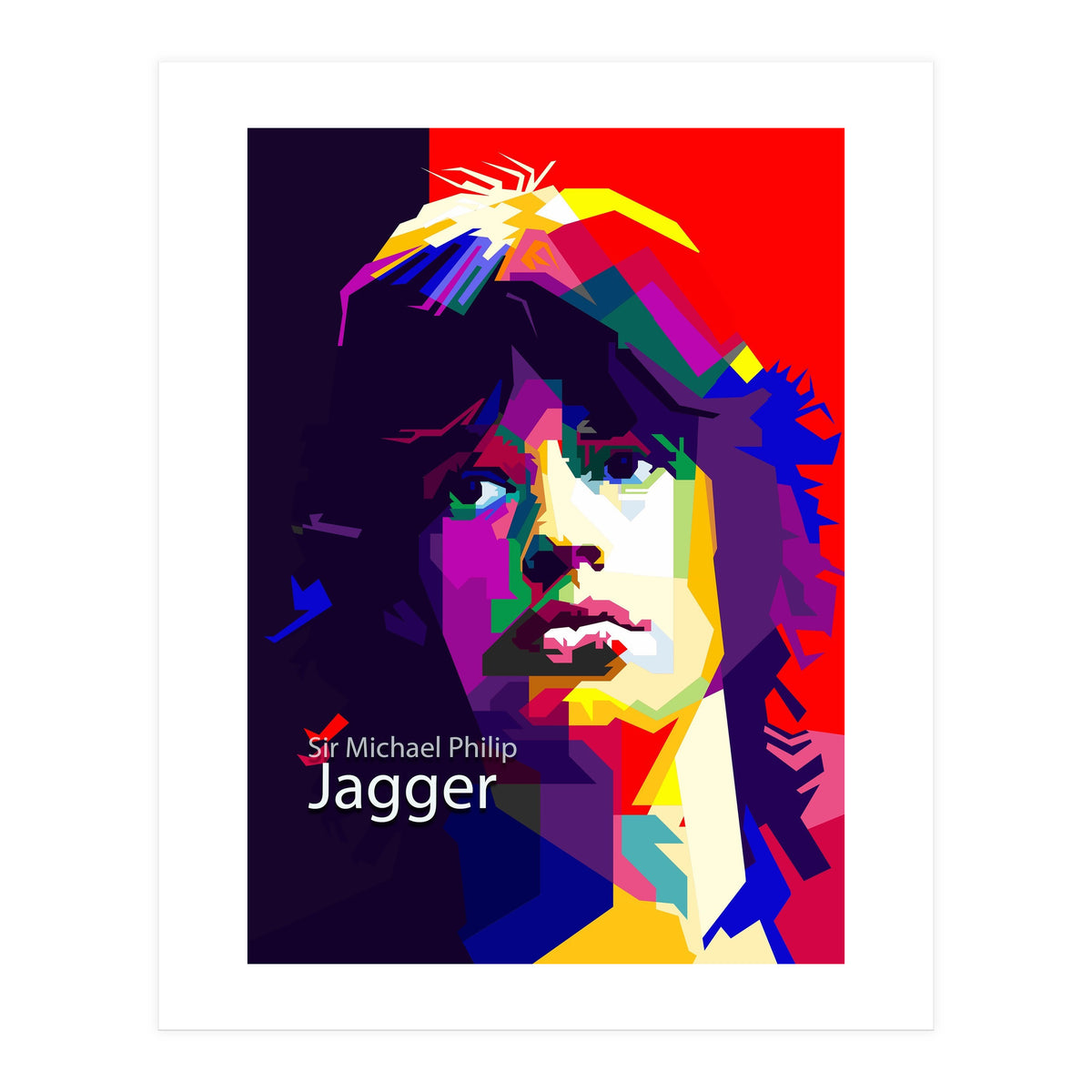 Sir Michael Philip Jagger Pop Art Wpap (Print Only)