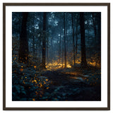 Enchanted Midnight Forest with Glowing Fireflies thumbnail