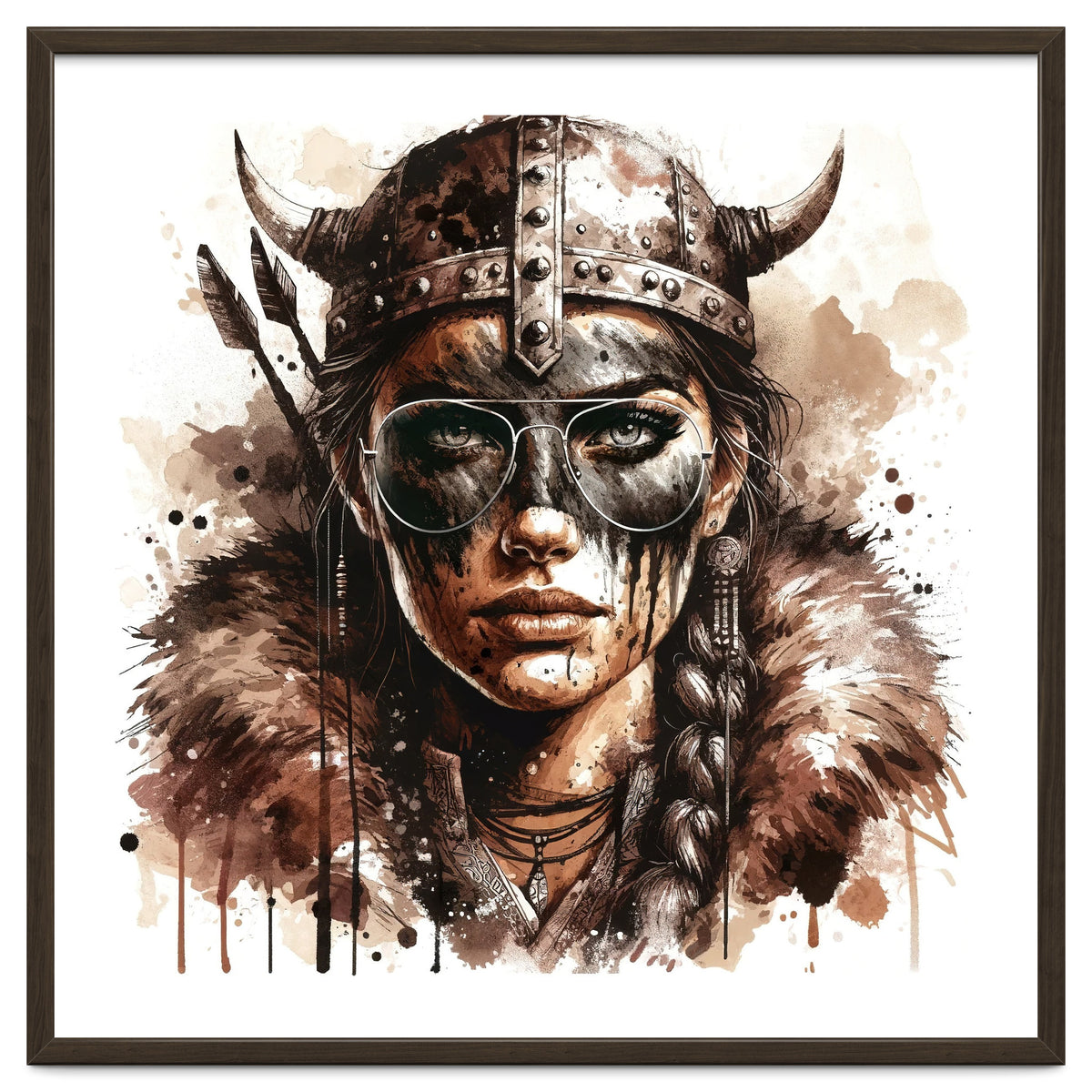 Modern Viking Woman Portrait