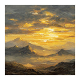 Vibrant Golden Hour Horizon Over Distant Mountain Ridges (Print Only) thumbnail