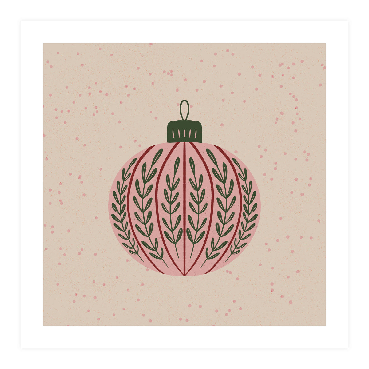 Christmas globe with branches (Print Only)