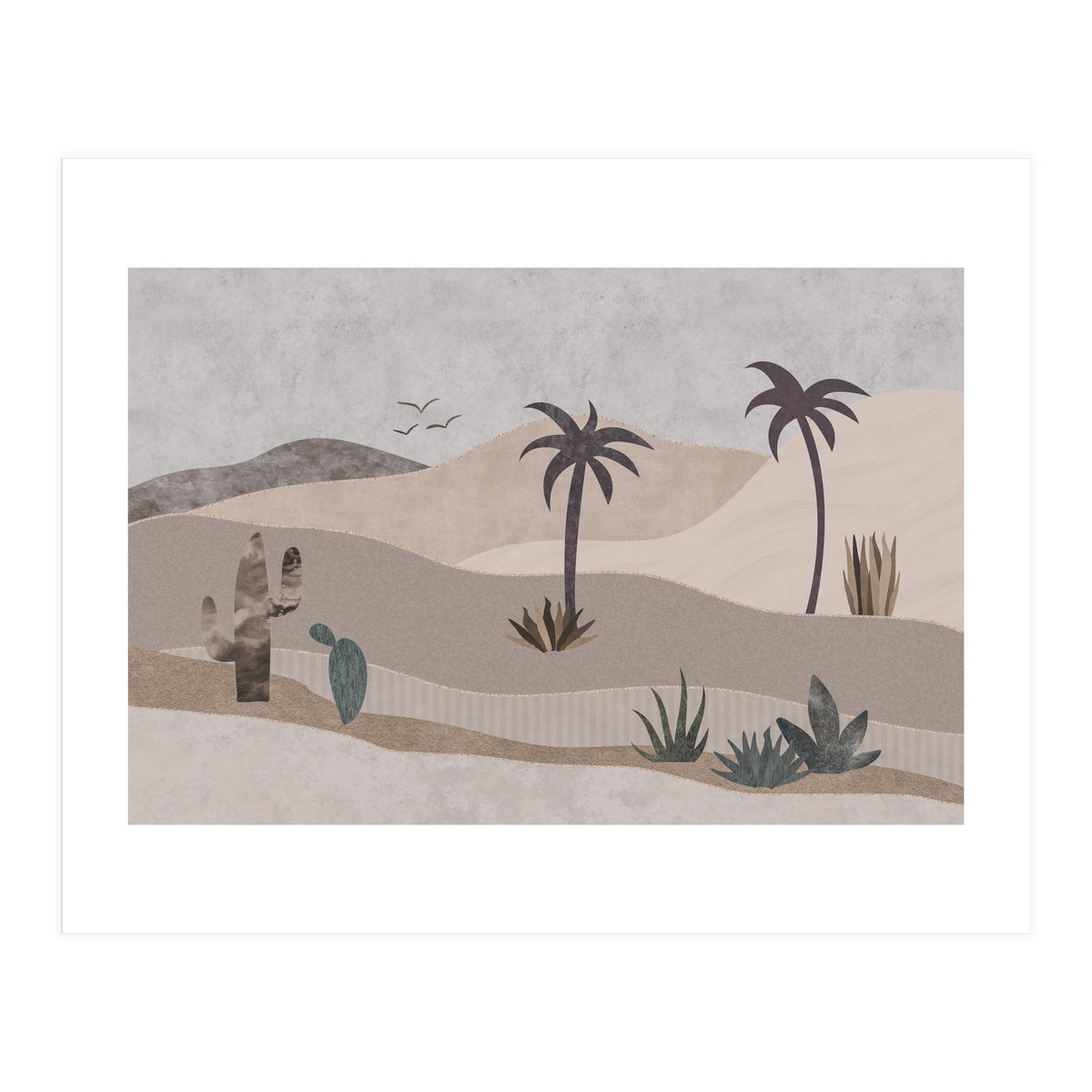 Abstract Landscape Calm Oasis (Print Only)