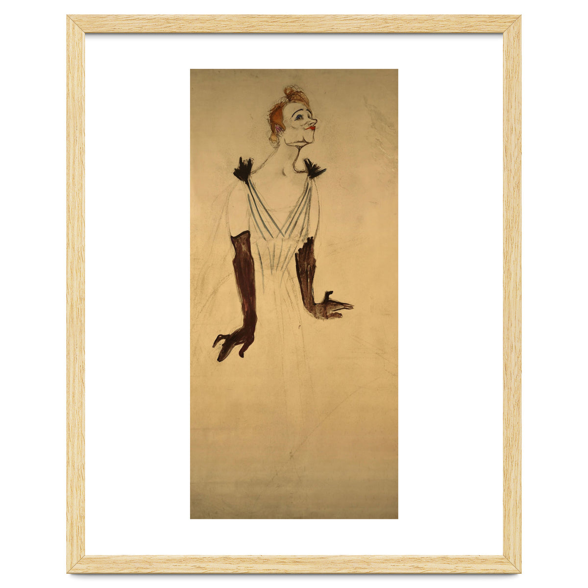 Henri de Toulouse-Lautrec / 'Yvette Guilbert', 1894, 186 x 93 cm.