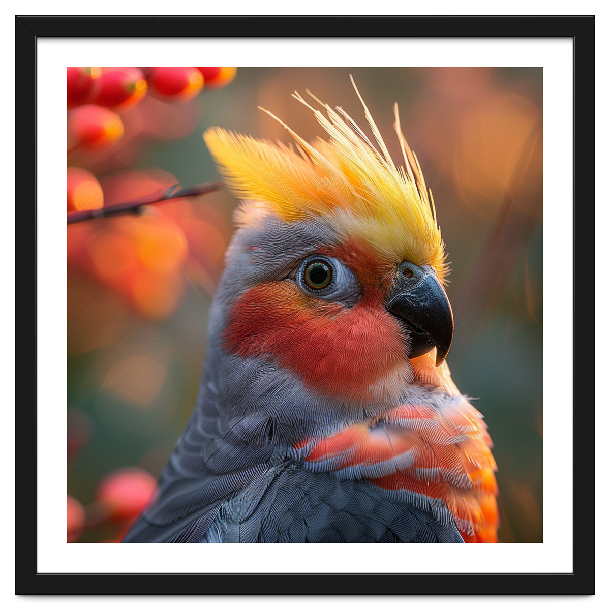 Close Up Portrait Of A Cockatiel Bird