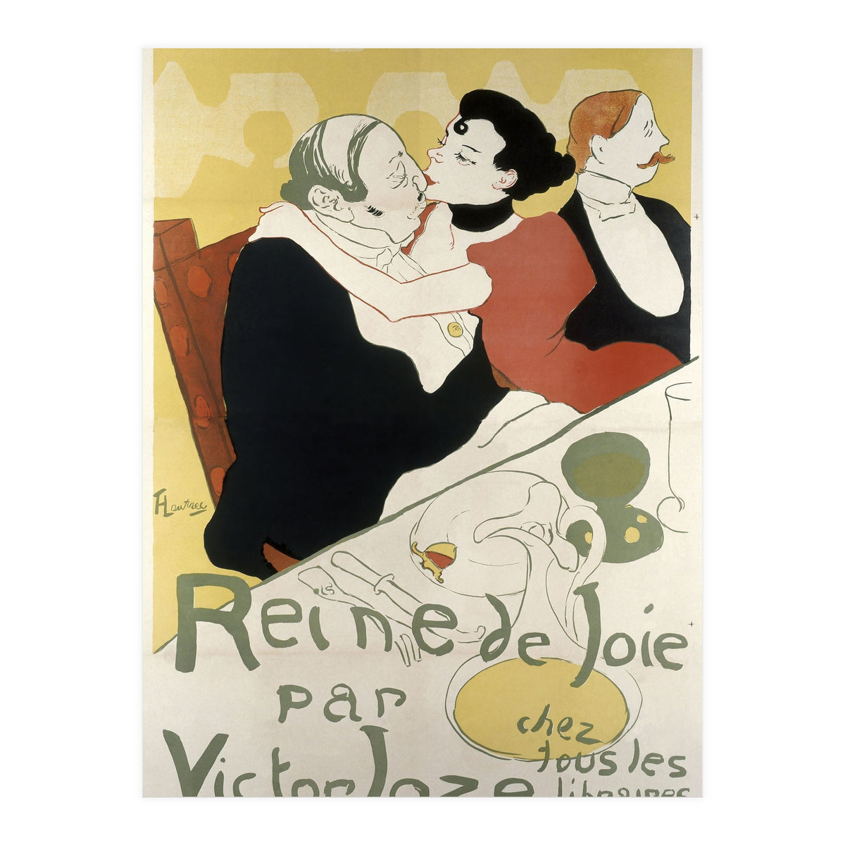 Henri de Toulouse-Lautrec: Poster for the novel Reine de joie, moeurs du demi-monde by Victor Joze. (Print Only)
