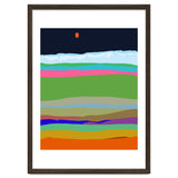 Iceland, Abstract Nature Travel Landscape, Eclectic Rainbow Retro Concept, Colorful Boho Modern Contemporary thumbnail