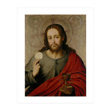 Juan de Juanes / 'The Saviour', 1545-1550, Spanish School, Oil on panel, 73 cm x 49 cm, P00845. (Print Only) thumbnail