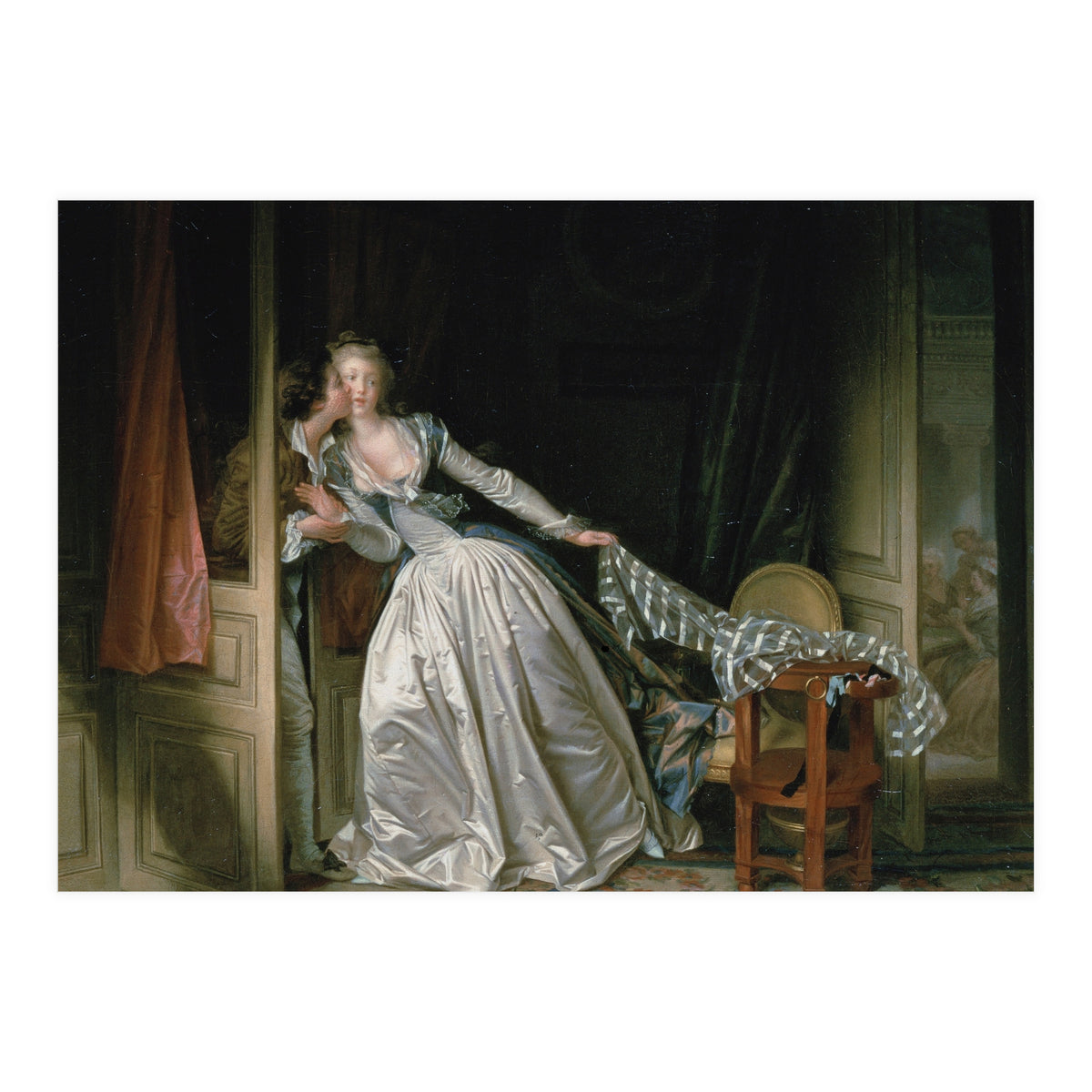 Jean-Honoré Fragonard – The Stolen Kiss | Elegant Rococo Romance & Secret Intimacy (Print Only)