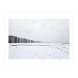 Traces of driving a car on a snowy coast (Print Only) thumbnail