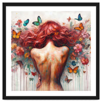 Wild Red Hair Butterfly Back