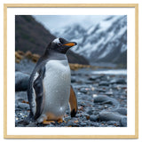 Gentoo Penguin Standing On A Rocky Shore thumbnail