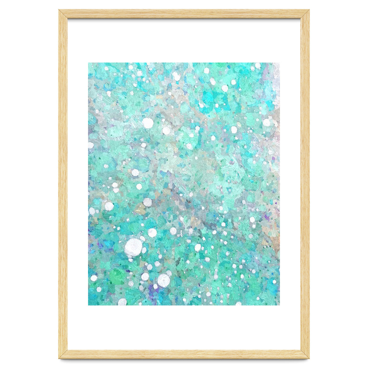 Blue Green Dreamy Marble, Minimal Abstract Pastel Graphic Design Eclectic Bohemian Painting Texture