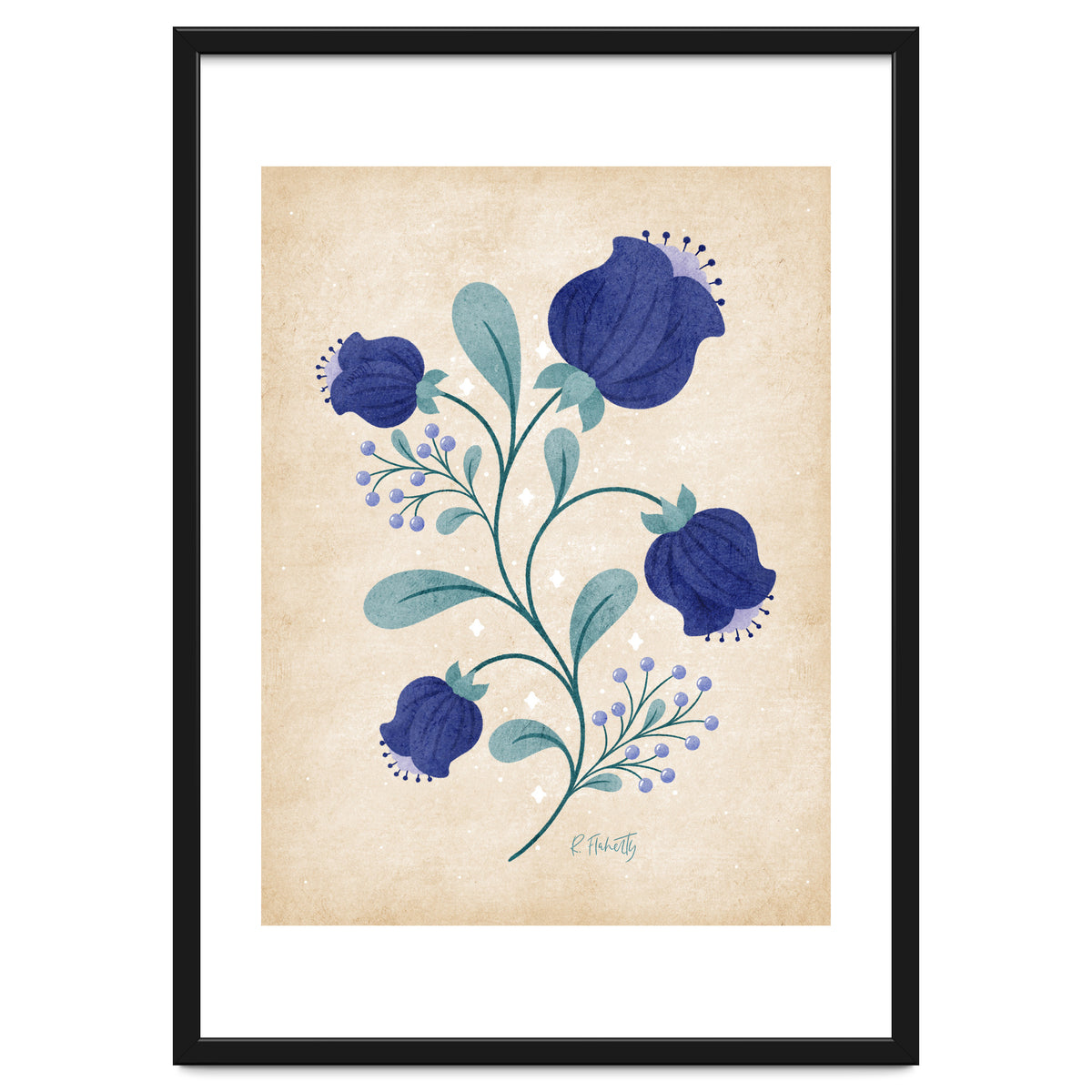 Blue Anemones Print Copy