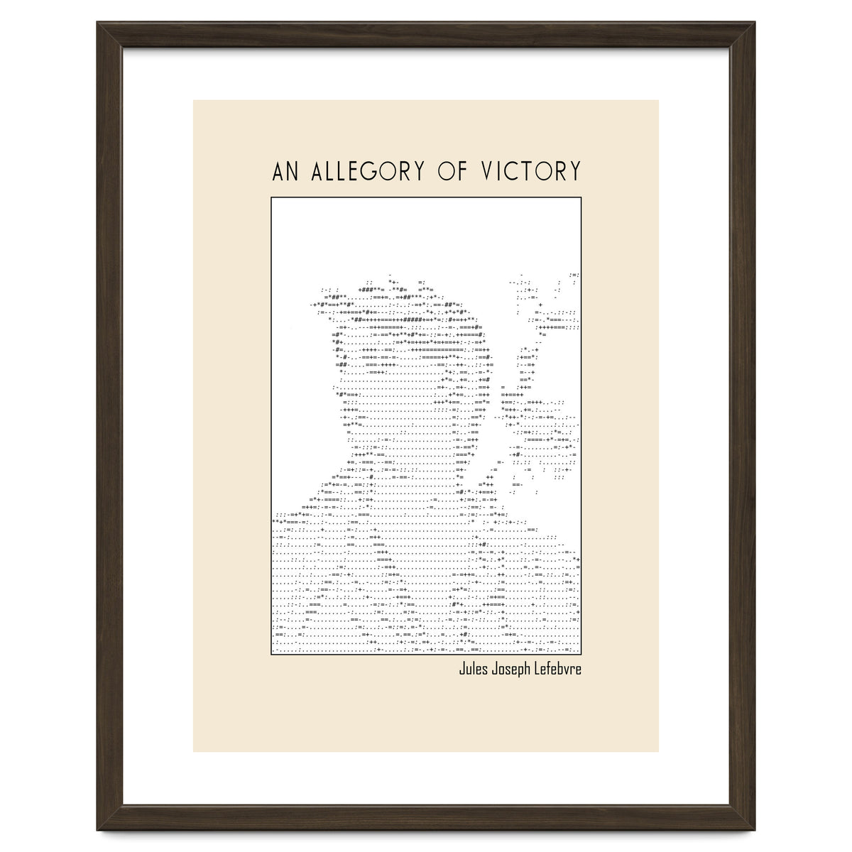 An Allegory Of Victory – Jules Joseph Lefebvre Ascii Art