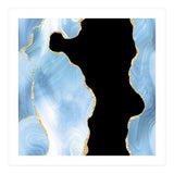 Blue & Gold Glitter Agate Texture 01  (Print Only) thumbnail