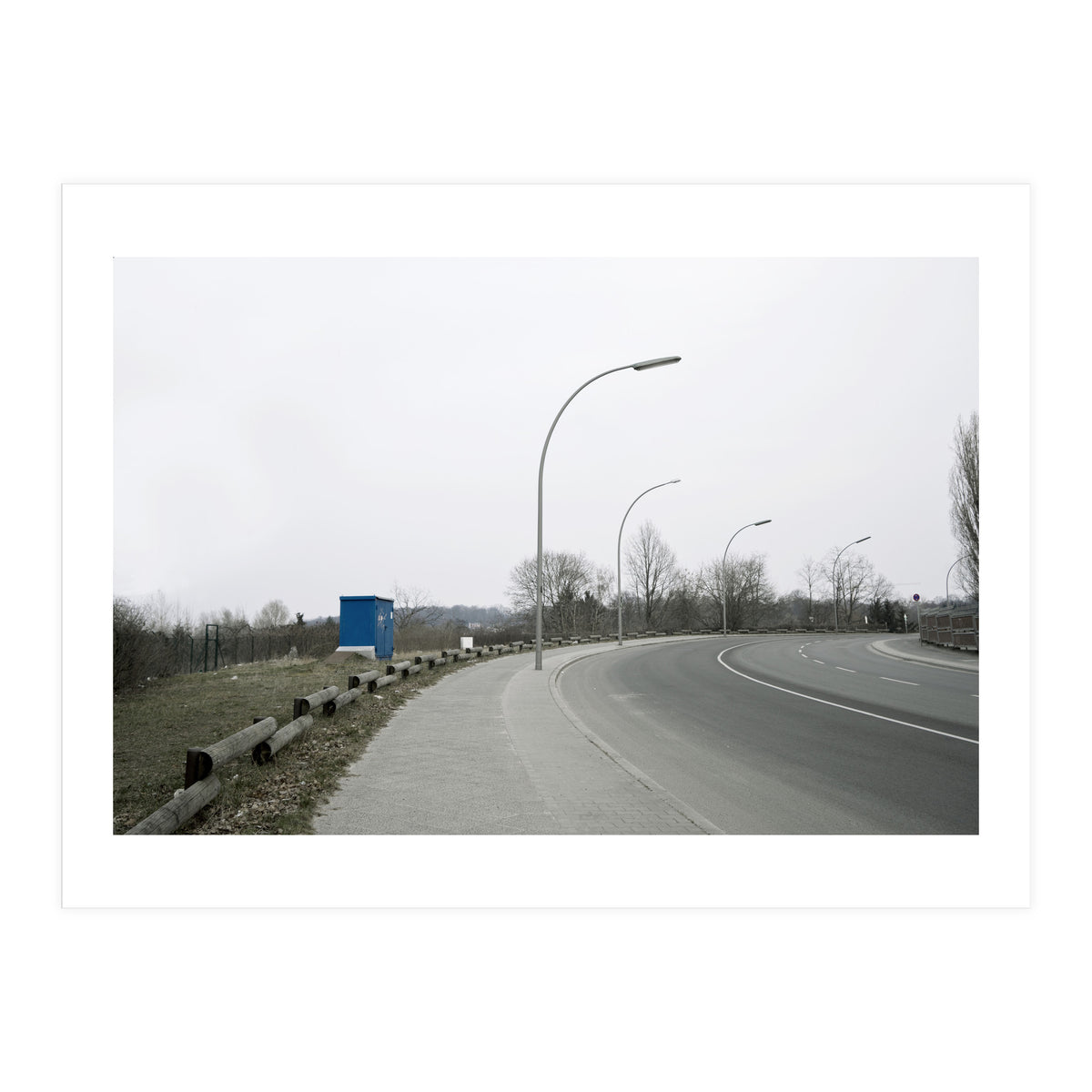 Street light on the curving road (Print Only)