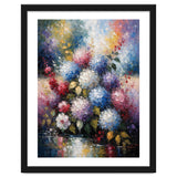Vibrant Summer Hydrangea Bouquet Heavy Impasto Oil Painting thumbnail