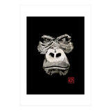 Angry Gorilla White In Black (Print Only) thumbnail