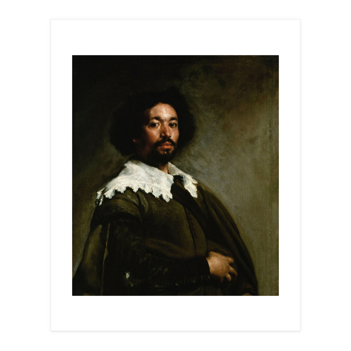 Diego Velázquez / 'Portrait of Juan de Pareja', 1650, Oil on canvas, 81.3 x 69.9 cm. (Print Only)